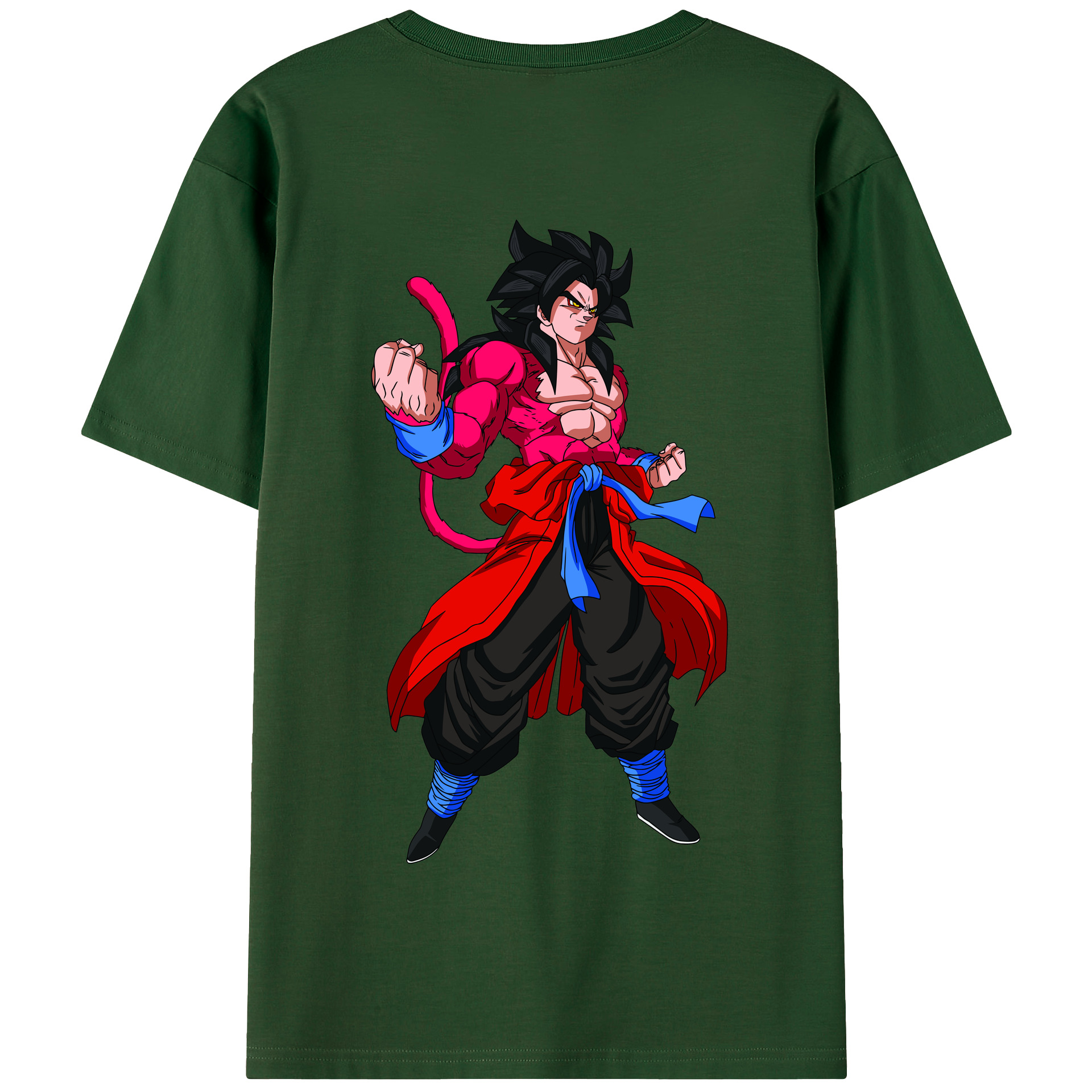 （画像用） ドラゴンボール 孫悟空（そん ごくう）Son Goku カカロット DRAGON BALL Kakarotto 綿100％半袖Tシャツ（背面プリント）